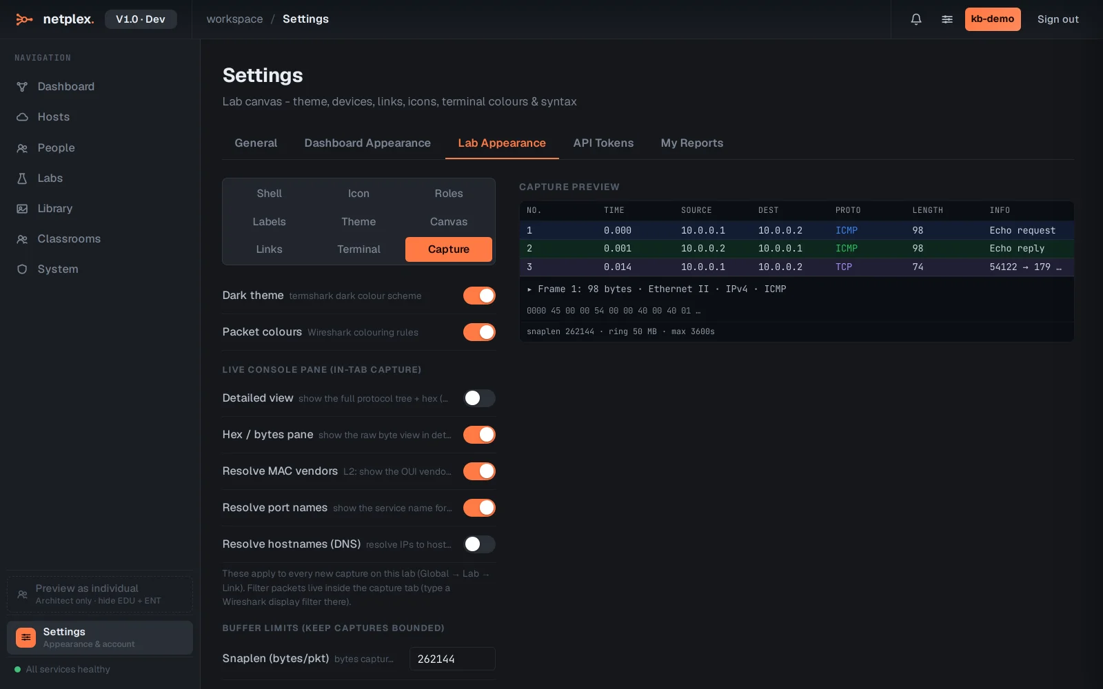 Step 4: Per-role styling, link looks, labels and capture defaults