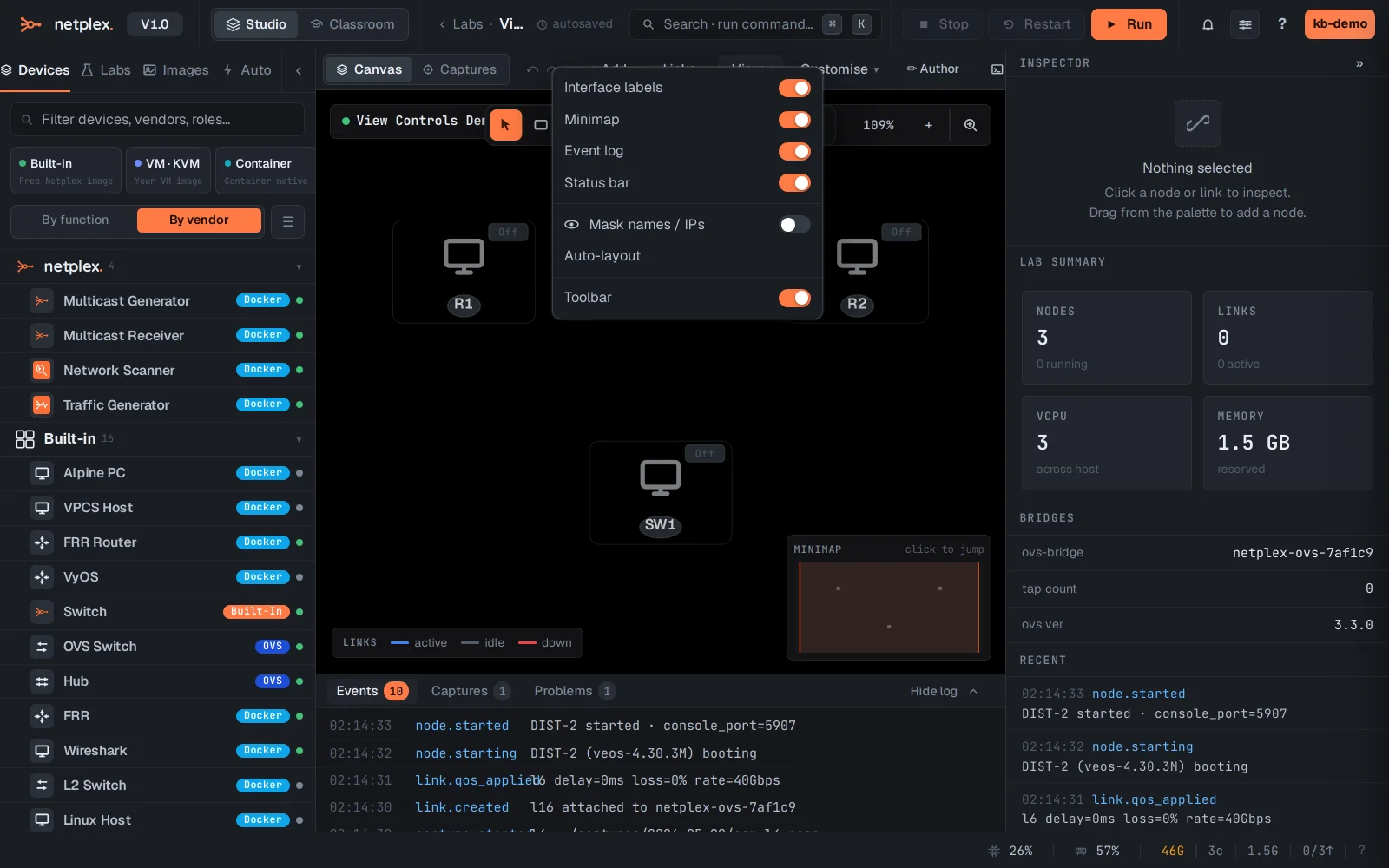 Step 3: Zoom, fit, minimap and view options