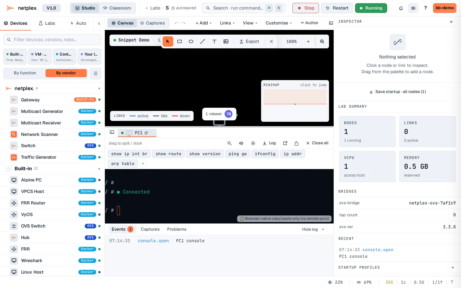 Step 3: Command snippets: one-click macros in every console