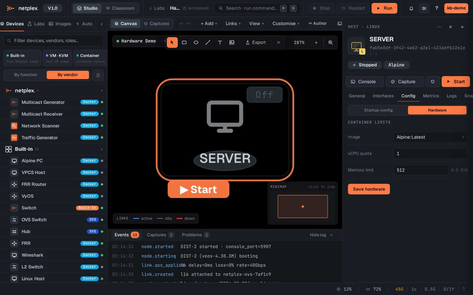 Step 1: Set a node’s CPU, RAM and disk