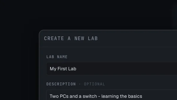 Step 3: Create your first lab