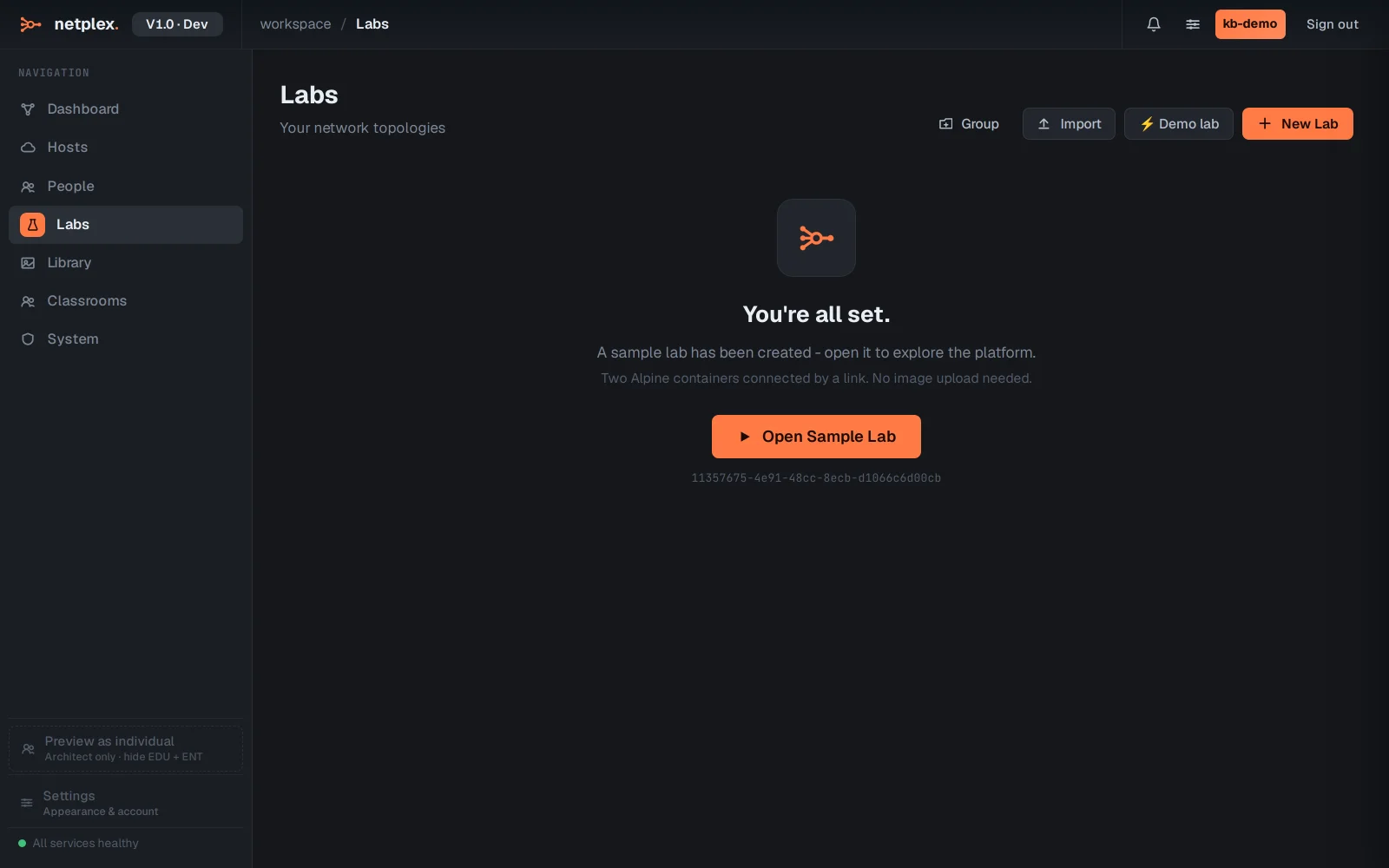 Step 3: Delete a lab