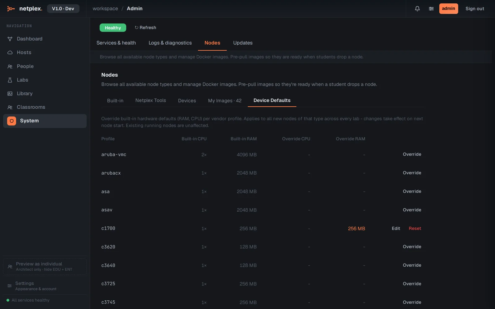 Step 2: Set the hardware defaults a device gets on the canvas