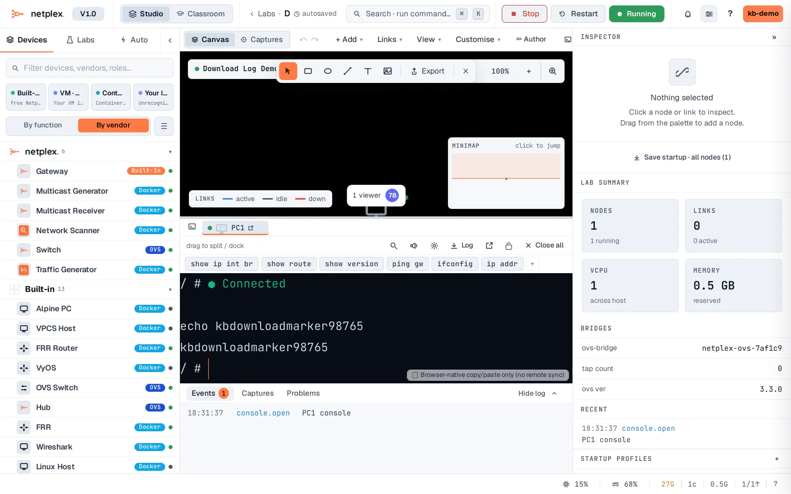 Step 1: Download a console session as a log file