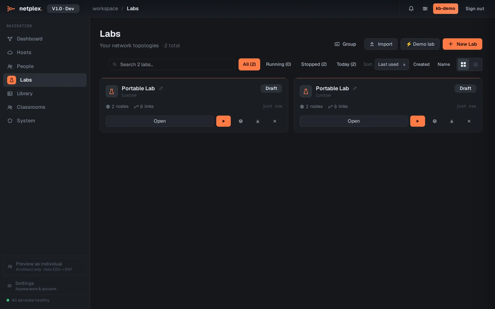 Step 2: Export and import labs (.npx)