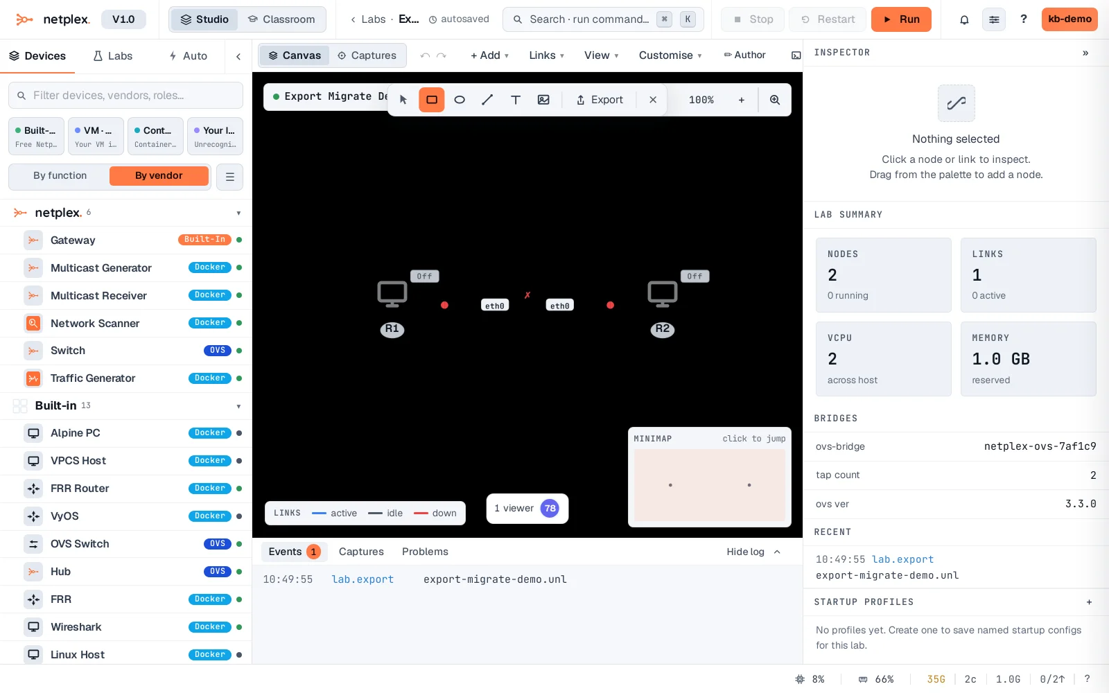 Step 2: Export a lab to EVE-NG or GNS3 format