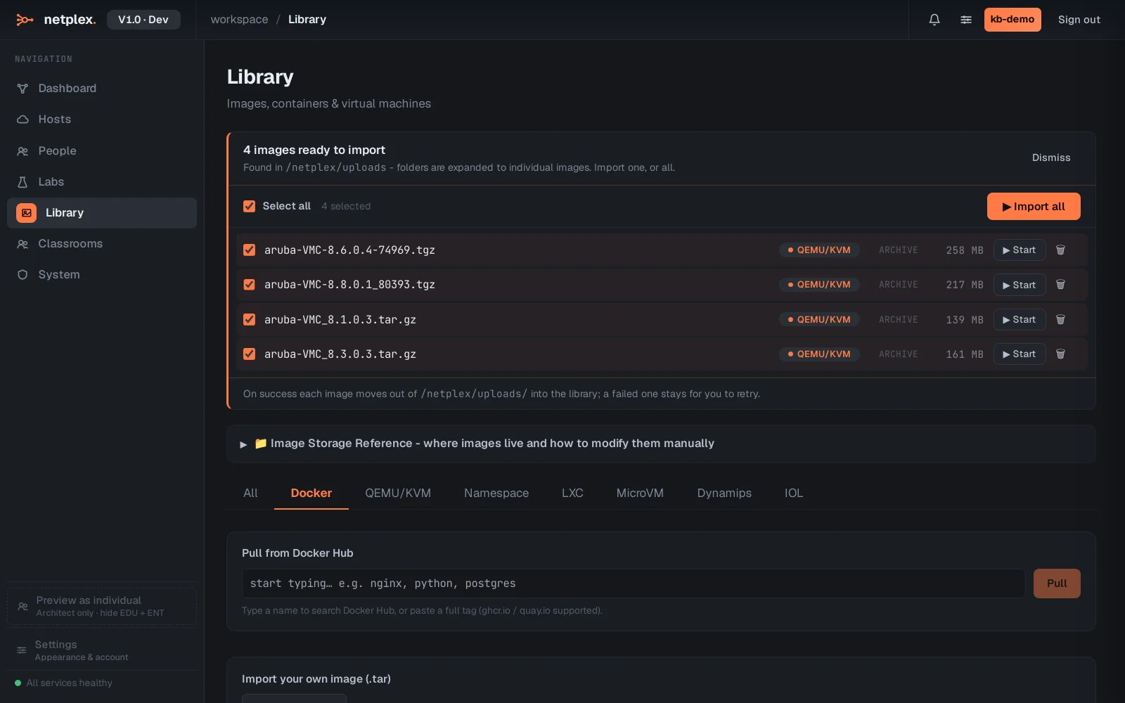 Step 2: Import images into the Library