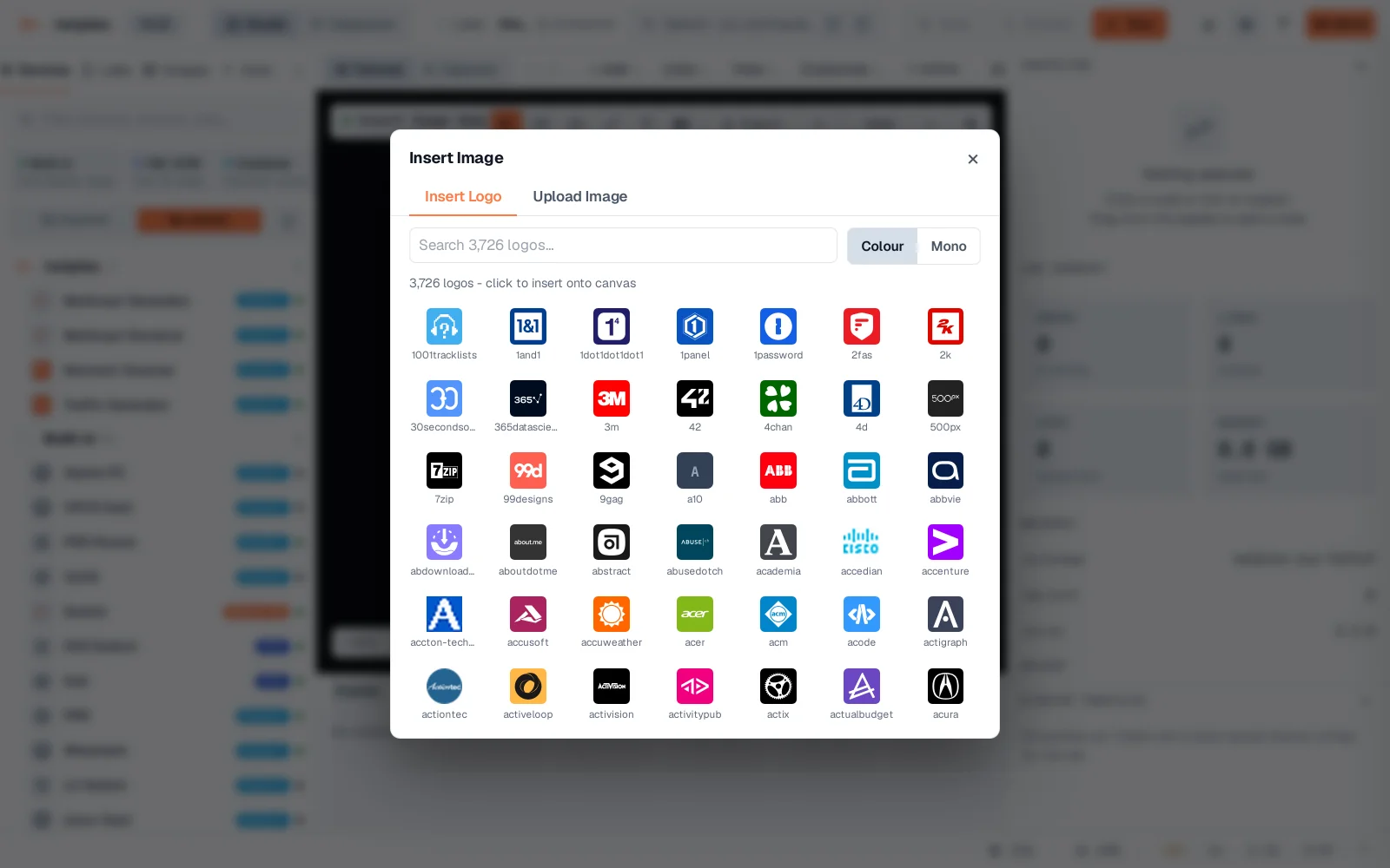 Step 1: Insert an image or logo on the canvas