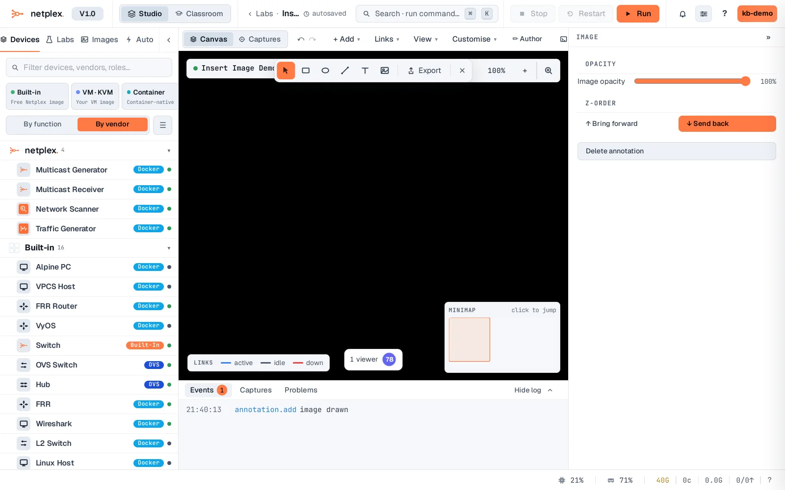 Step 3: Insert an image or logo on the canvas