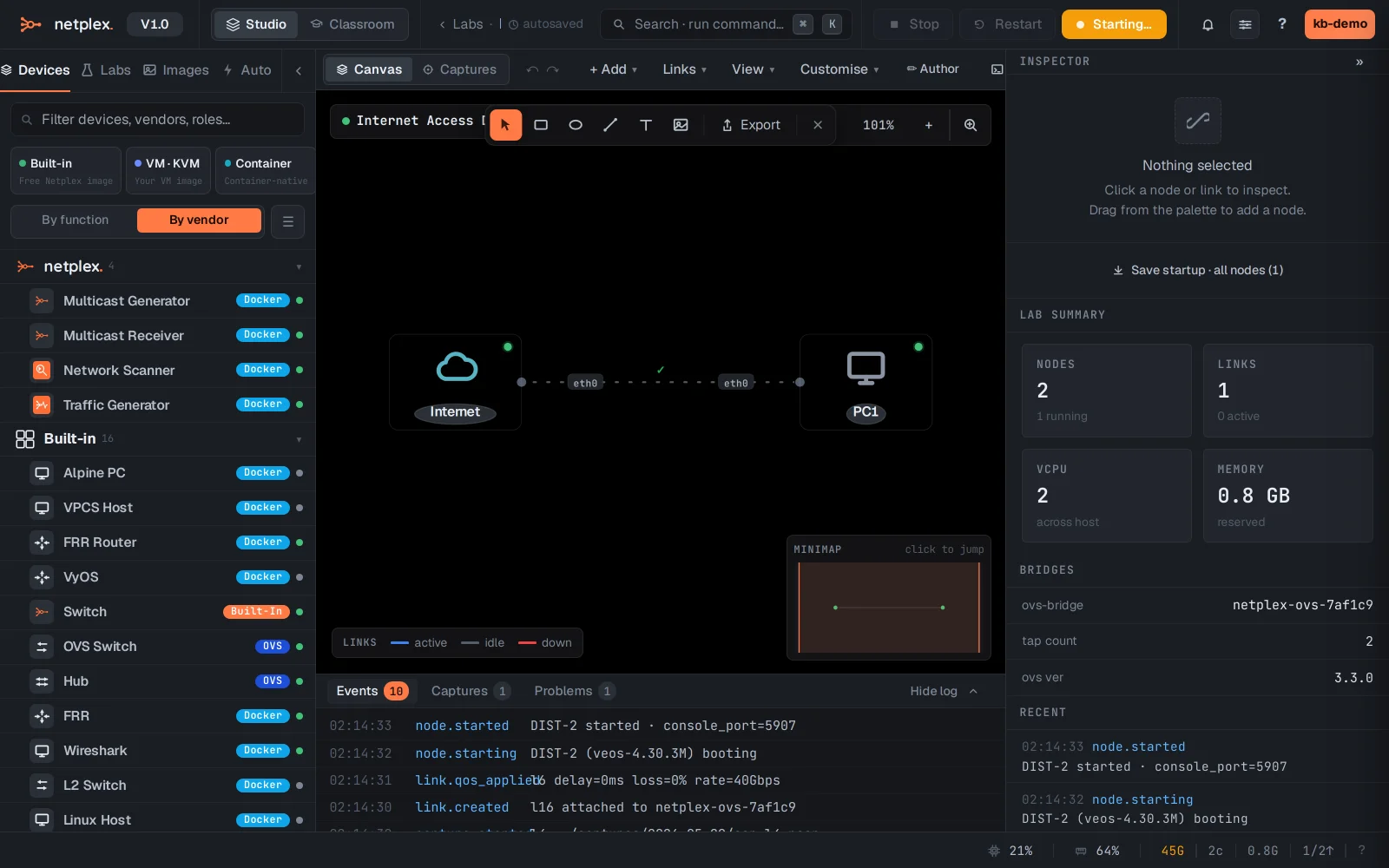 Step 1: Give a lab internet access (Cloud gateway)