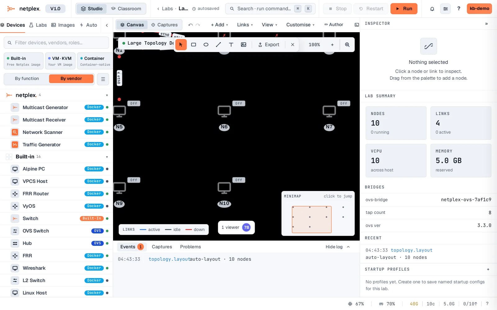 Step 2: Working with large topologies