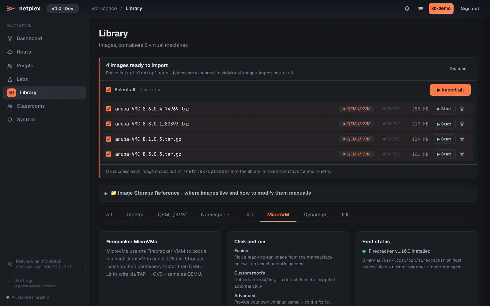 Step 1: MicroVMs: Firecracker-backed nodes from the marketplace
