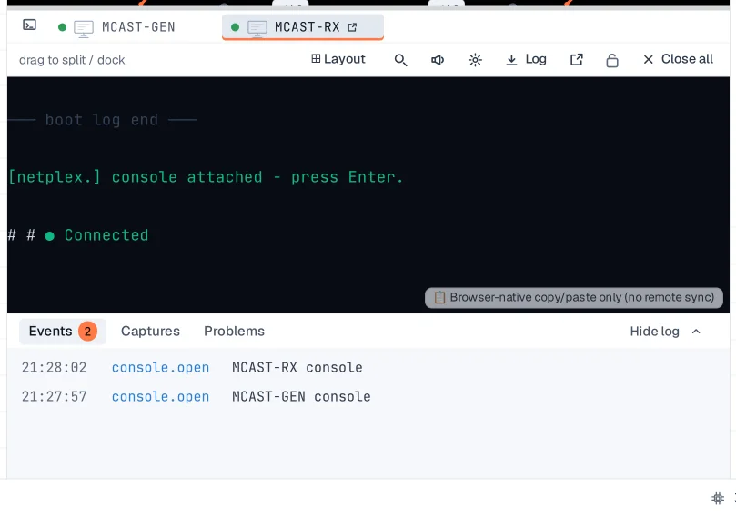 Step 3: Test multicast with the generator and receiver