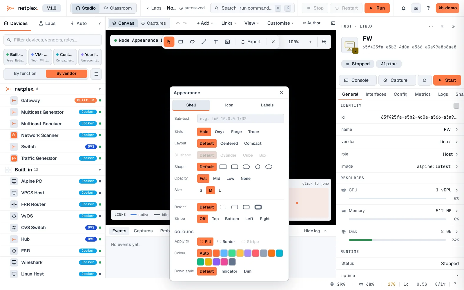 Step 1: The node appearance popover