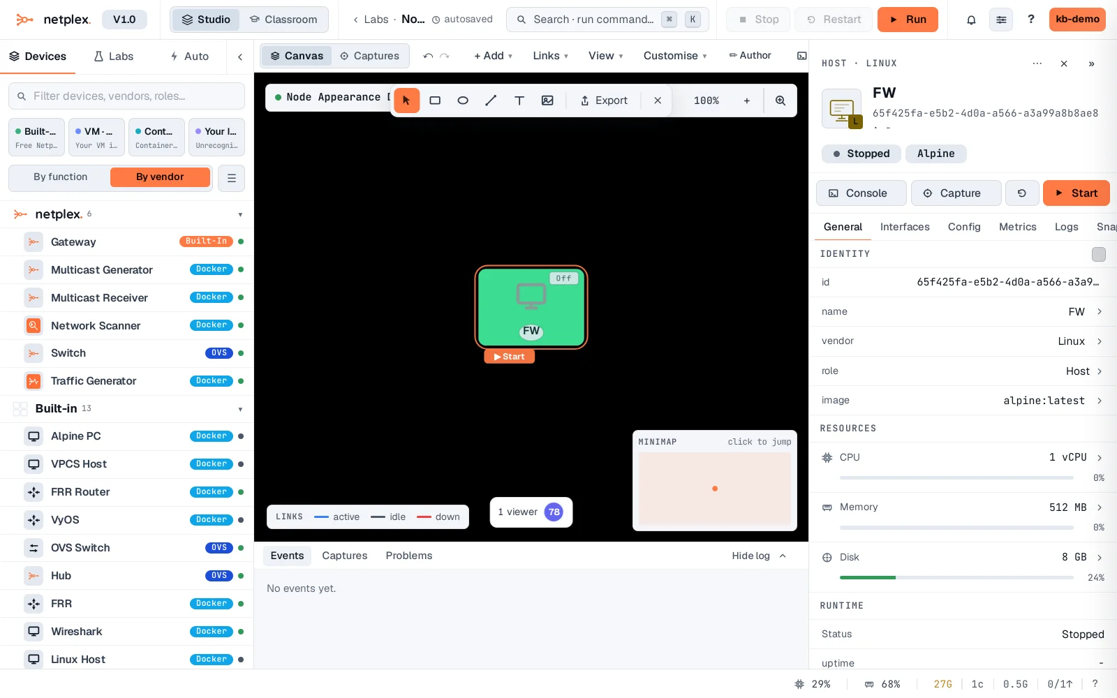Step 2: The node appearance popover
