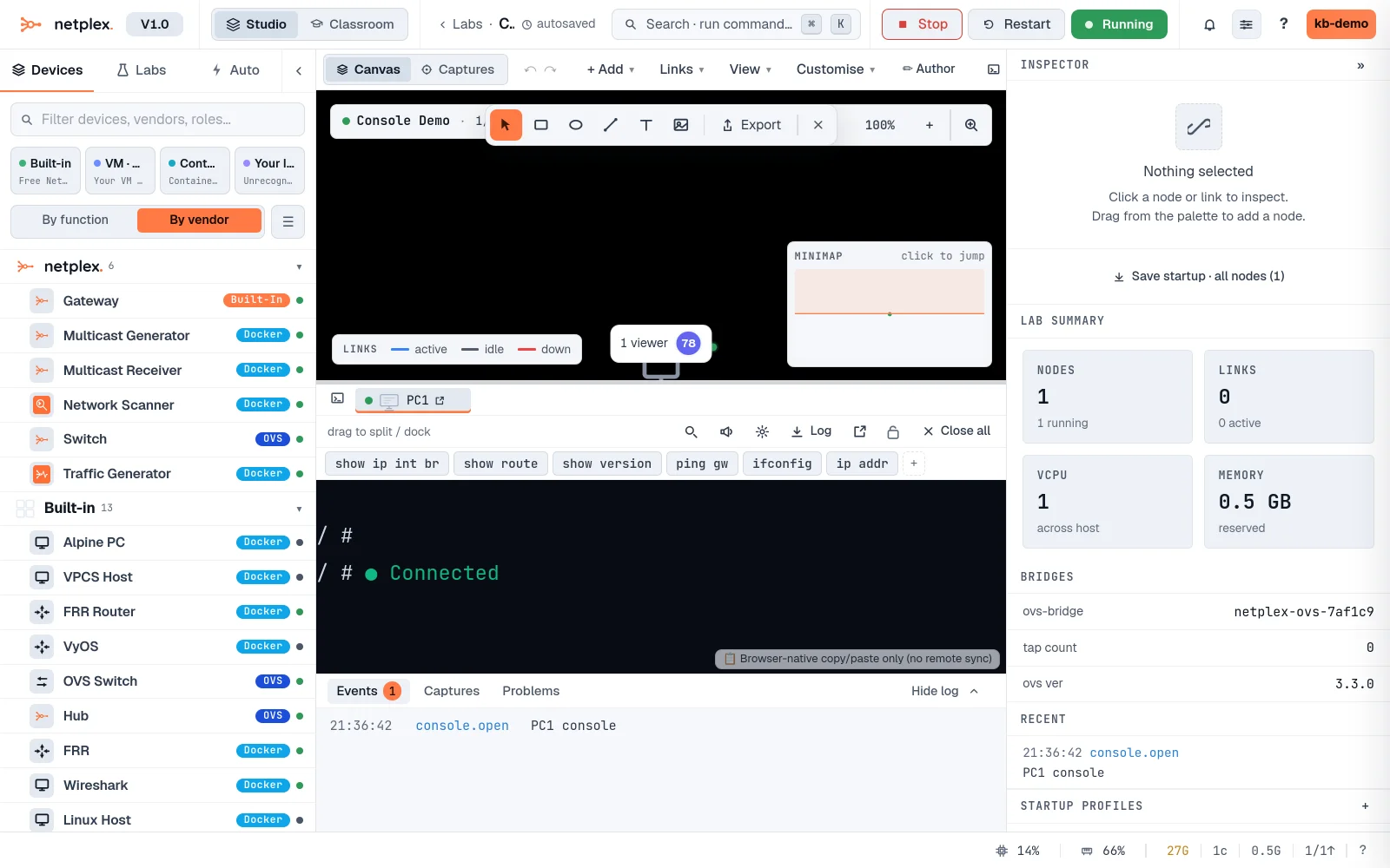 Step 1: Open a console on a node