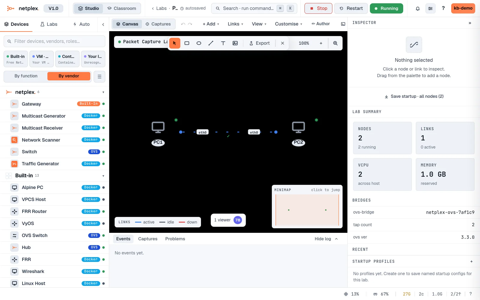 Step 1: Capture packets on a link