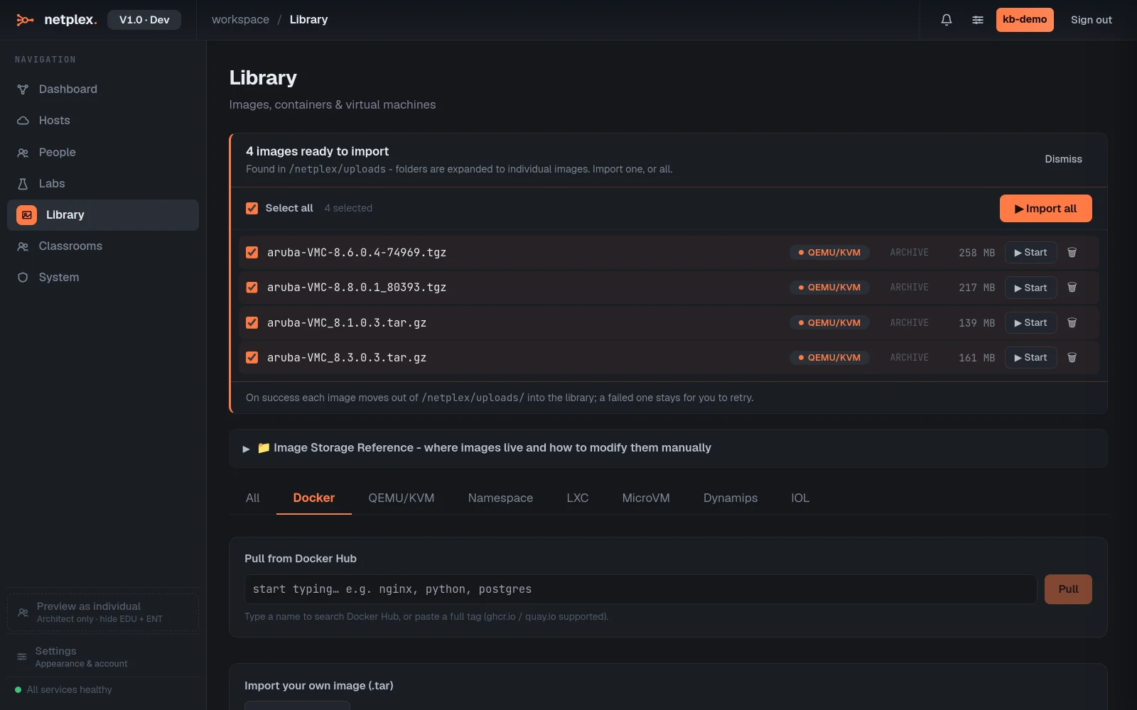 Step 1: How to pull a Docker image into netplex