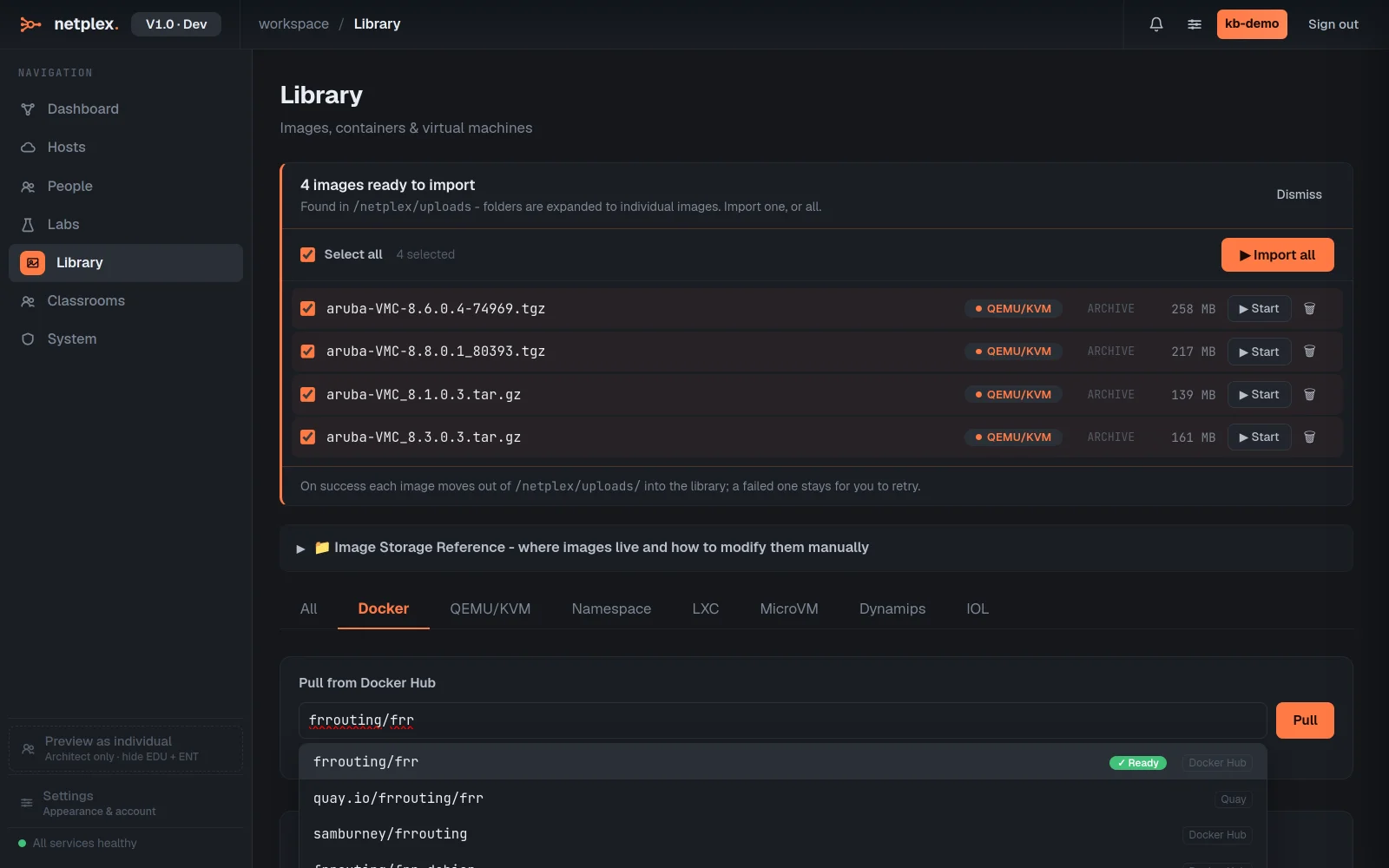 Step 2: How to pull a Docker image into netplex