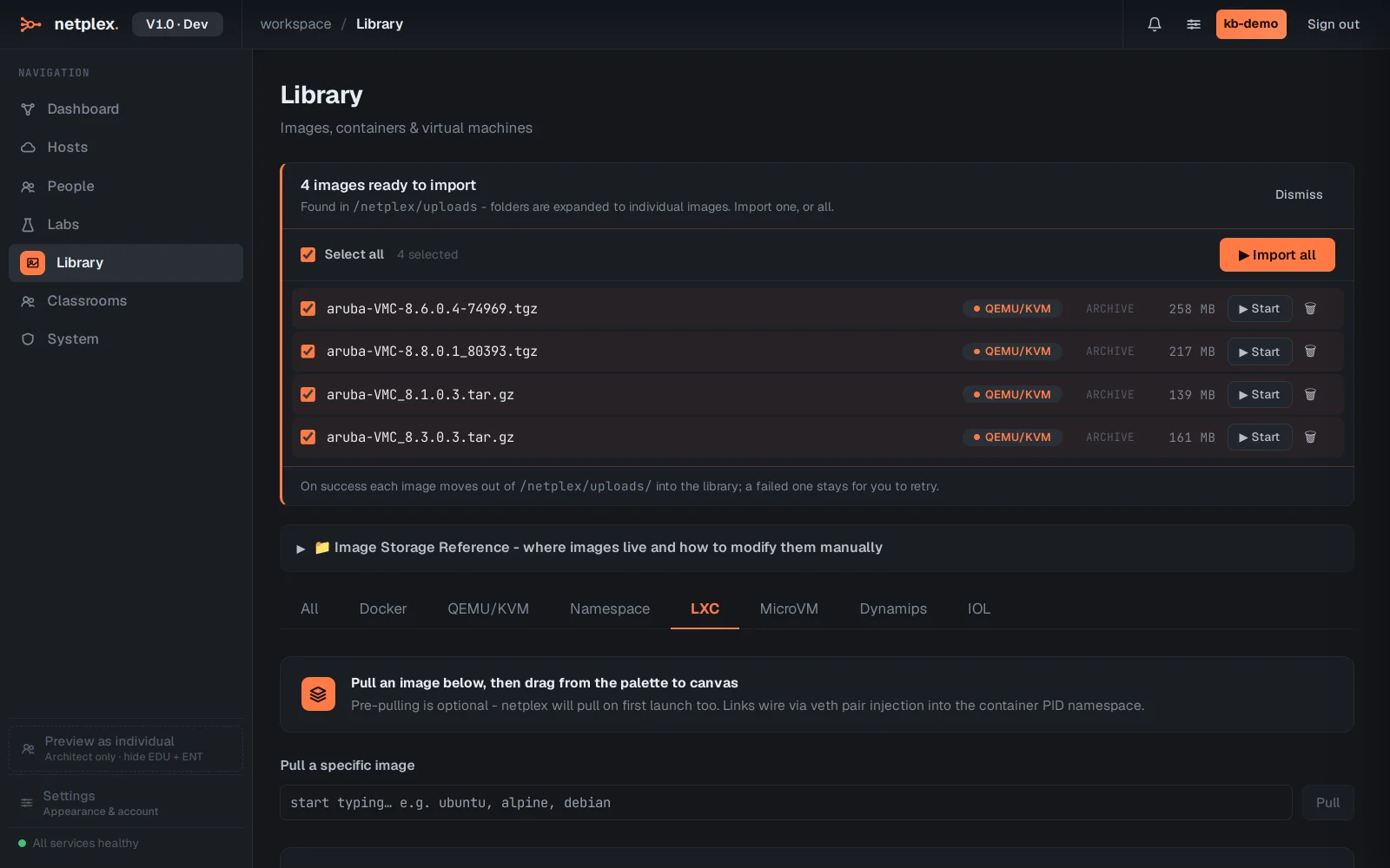 Step 1: Pull an LXC system-container image
