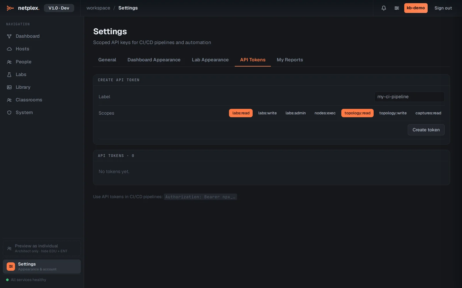 Step 1: REST API quickstart: create and drive a lab from curl