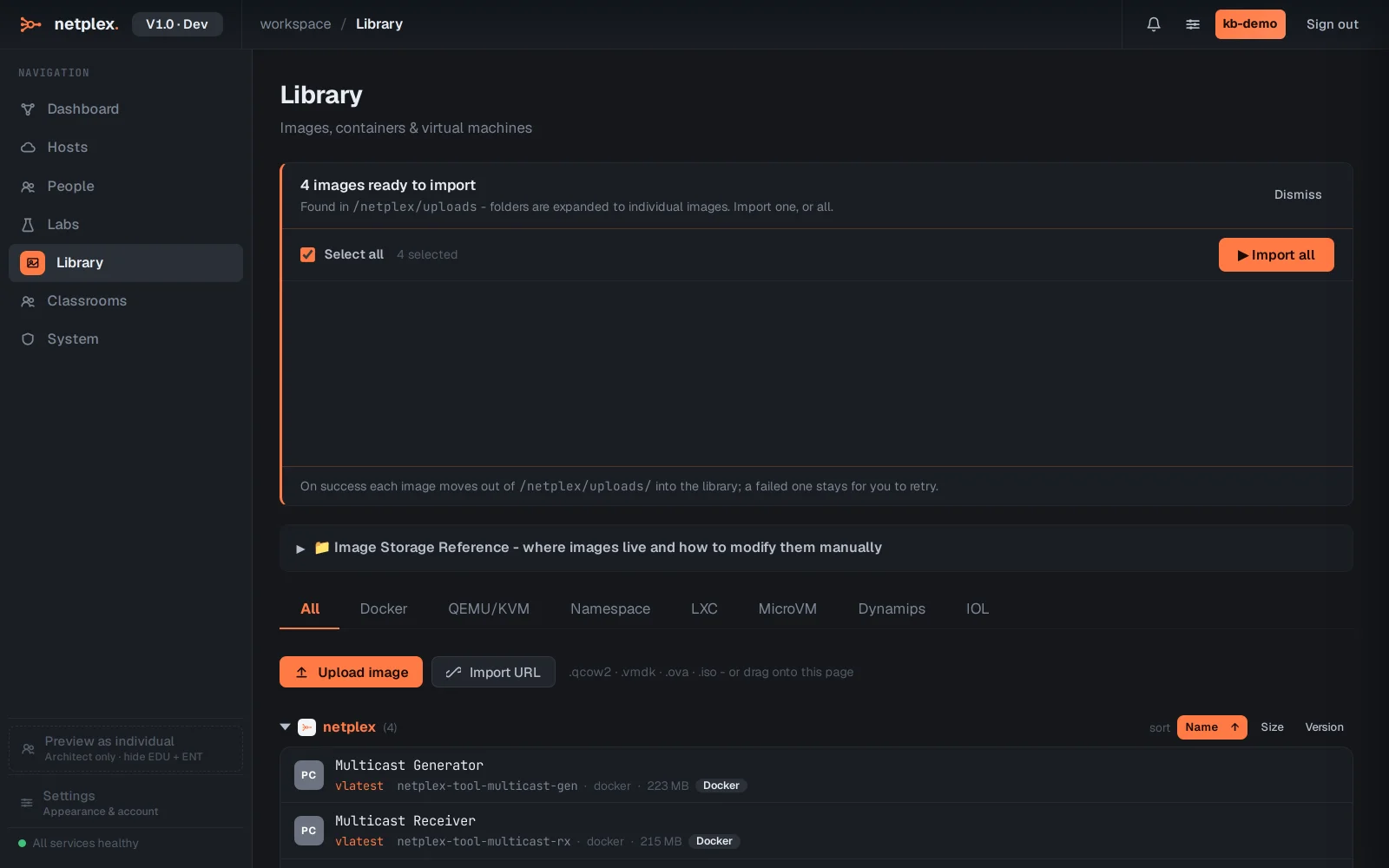 Step 1: What netplex. can run: the runtimes