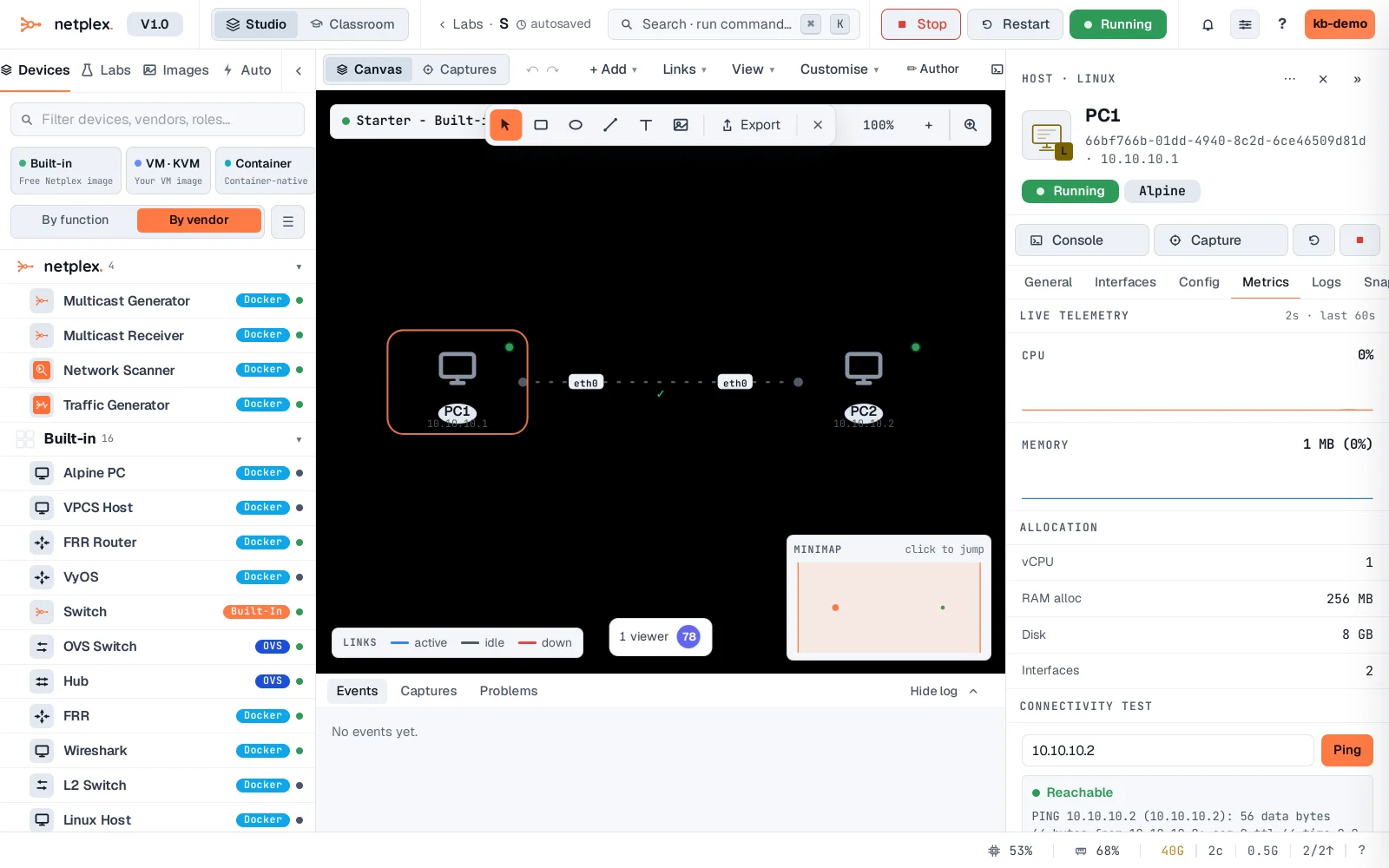 Step 3: The one-click Demo lab