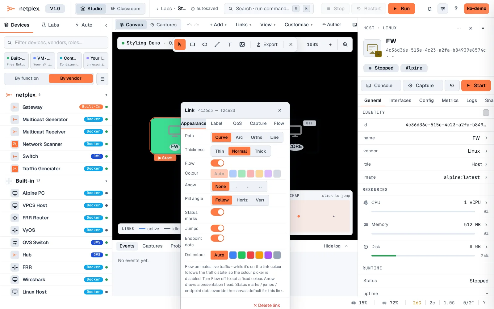 Step 3: Style individual nodes and links