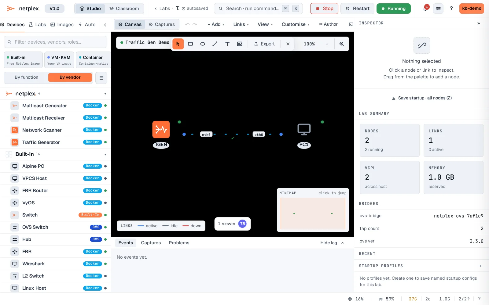 Step 1: Generate traffic with the built-in generator