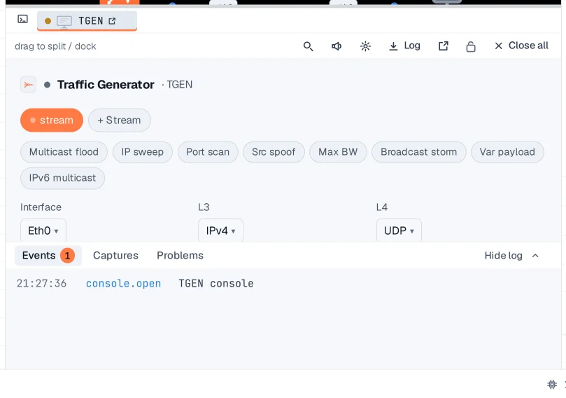 Step 2: Generate traffic with the built-in generator