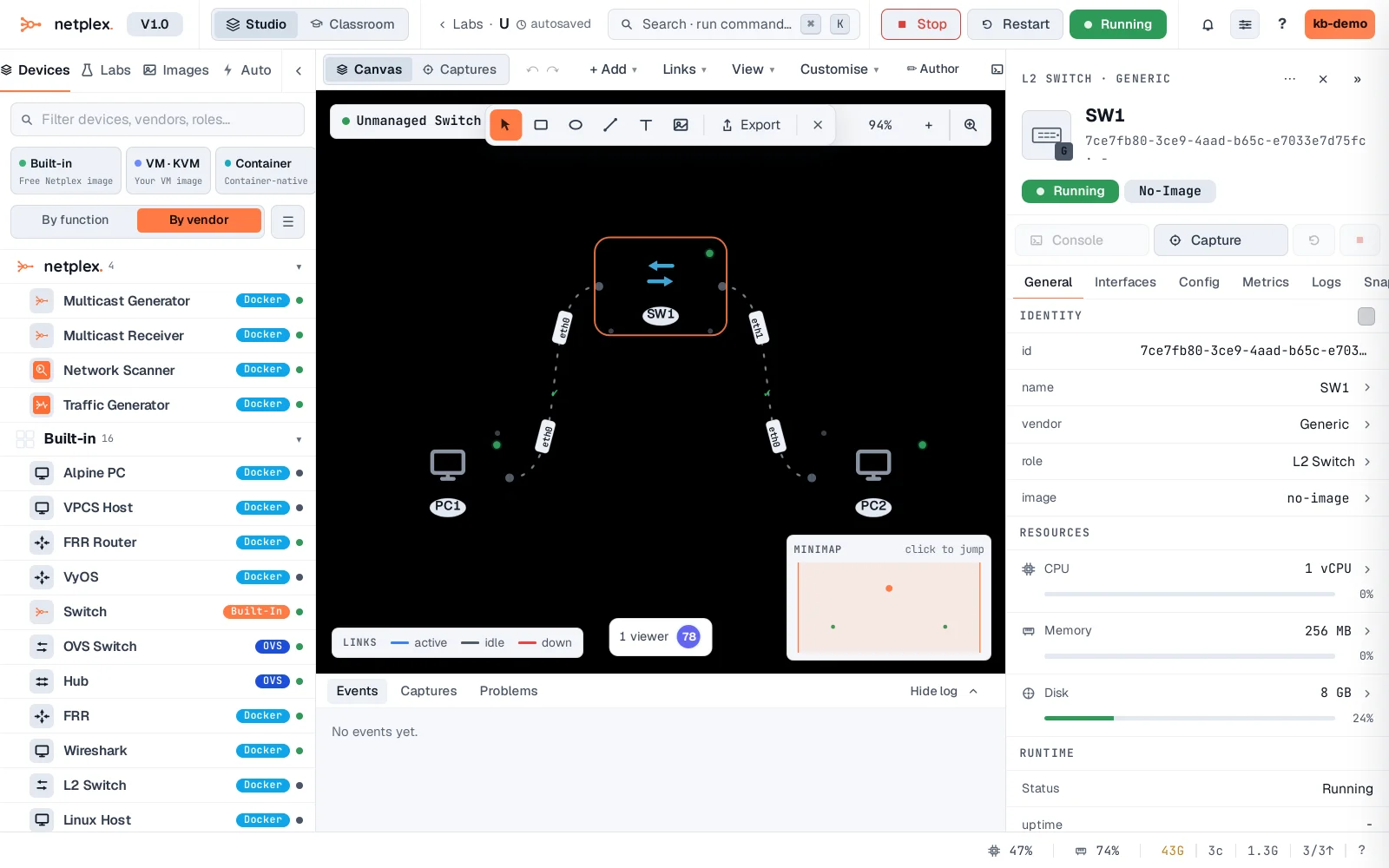 Step 2: Connect devices with an unmanaged switch