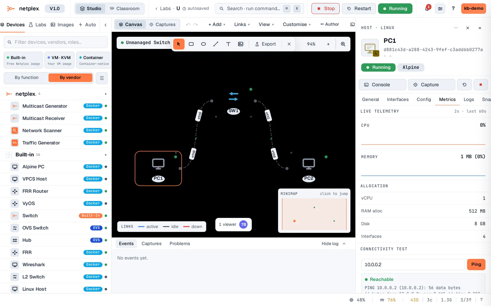 Step 3: Connect devices with an unmanaged switch