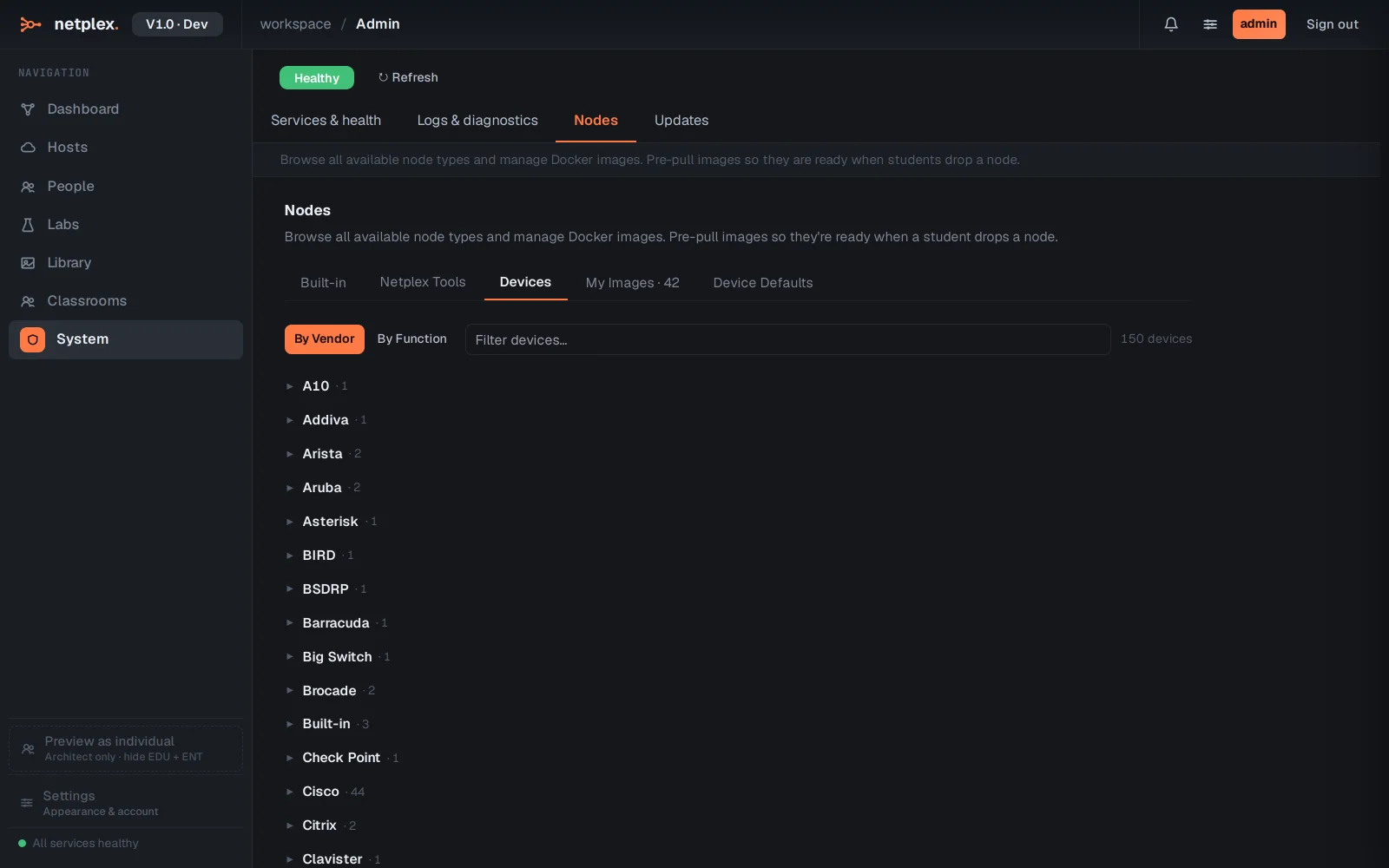 Step 1: The device catalogue: every platform netplex. knows